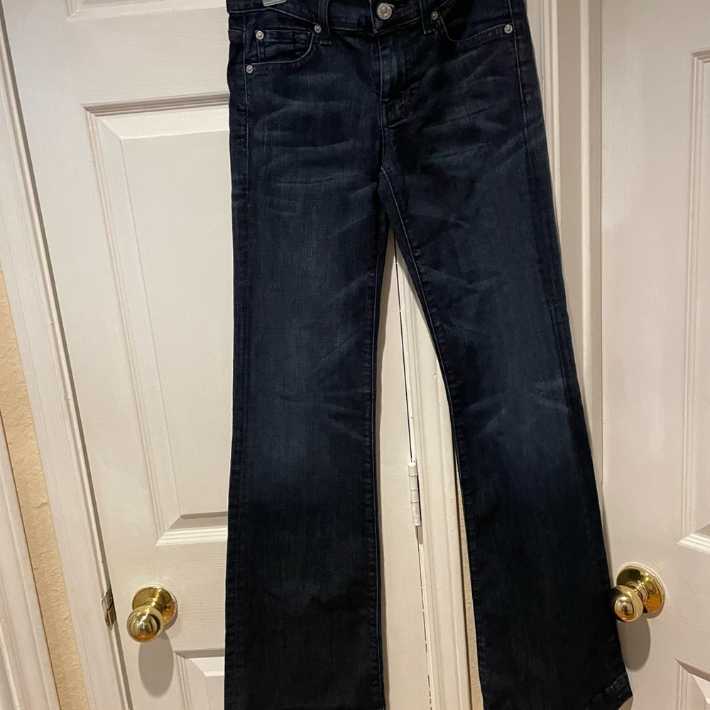 7 for all mankind Dojo wide leg blue jeans. Size 25